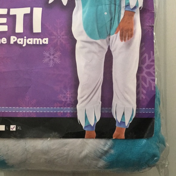 Nip Spooktacular Creations Yeti Onesie Costume Pajamas (XL) - Picture 6 of 11